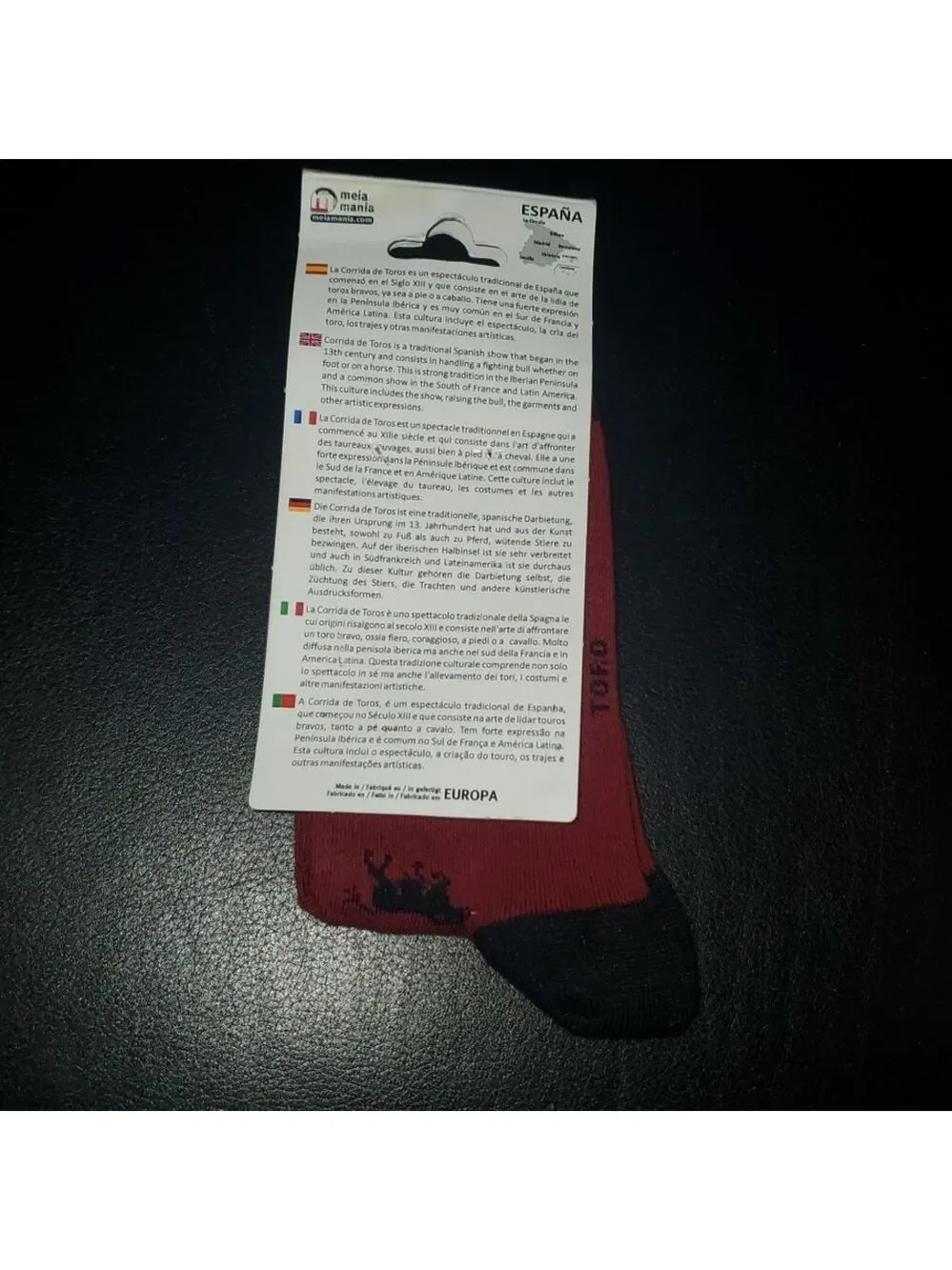 Pair Of Socks Espana Toro Toros Size 3 - 5-1/2